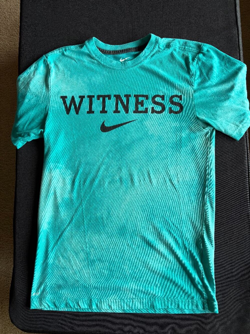 Nike "Witness" Teal Dri Fit Tye Dye Shirt Mens Small